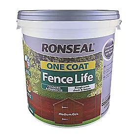 ronseal medium oak fence paint screwfix.